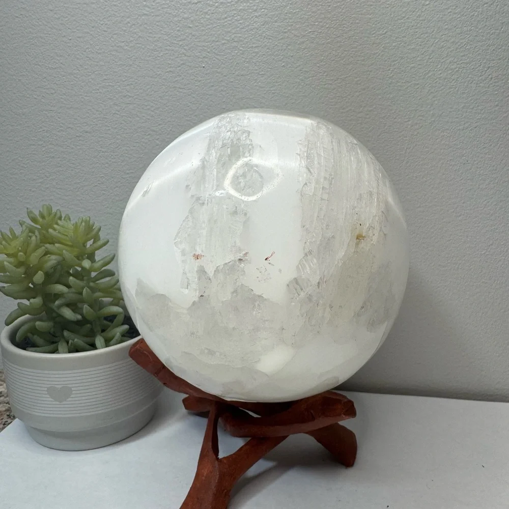 Huge Selenite Crystal Sphere